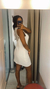 Vestido curto fluido branco - NINA MELANINA BRECHÓ