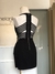Vestido preto tubinho detalhes prata - comprar online