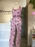 Conjunto regata + calça rosa floral branca - NINA MELANINA BRECHÓ