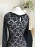Vestido tubinho preto em renda - comprar online