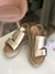 Sandália flatform dourada - comprar online