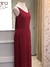 Vestido longo vermelho decote degagê trazeiro - NINA MELANINA BRECHÓ