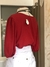 Imagem do Blusa cropped vermelho mangas bufantes