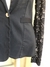 Blazer preto com mangas em renda - loja online