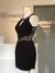 Imagem do Vestido preto tubinho detalhes prata