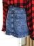 Mini saia jeans lavagem média - loja online