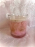 Vela Paola - Rosa, Bege e Branca com nuances transparente e folha de ouro na internet
