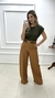 Calça Pantalona alfaiataria caramelo