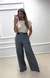Calça Pantalona alfaiataria cinza na internet