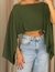 Cropped bata Nanda verde militar - loja online