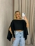 Cropped bata Nanda preto - comprar online