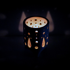 Dúo Luminarias Blanco Craquel - comprar online