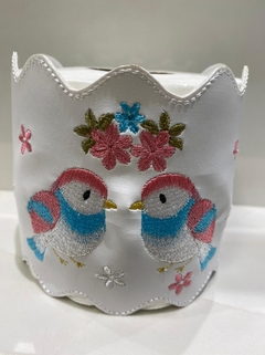Toalha de lavabo com porta papel higiênico - SILVANA ARTES