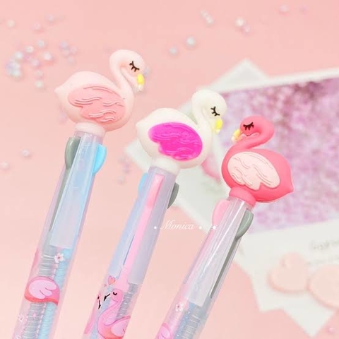 Caneta Flamingo 3 Cores