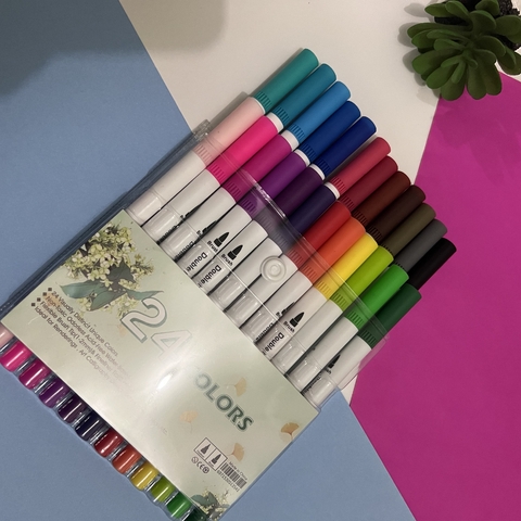 Caneta Dual Brush Pen 24 Cores