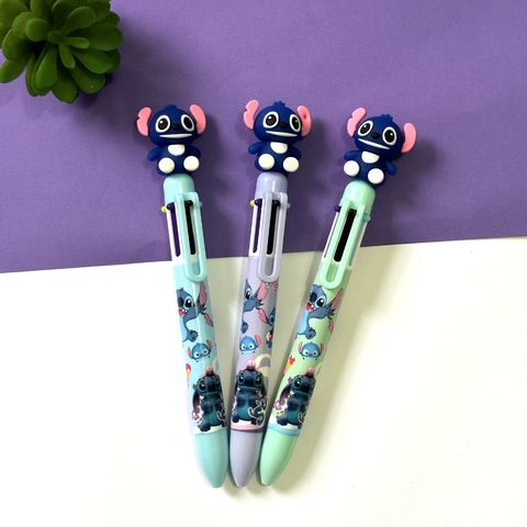 Caneta Stitch 6 Cores modelo 2 - Unidade
