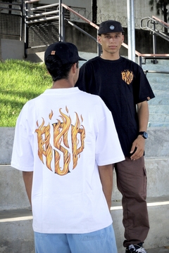 Camiseta Aspecto Fire black na internet