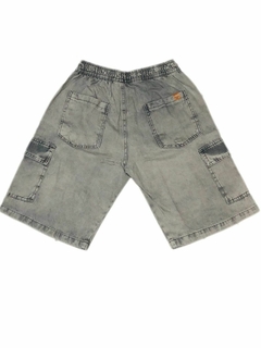 Bermuda cargo Aspecto jeans estonada - comprar online