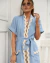 Kimono em Alfaiataria Azul Celeste Marisol - comprar online