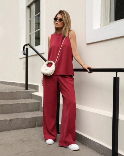 Calça Alfaiataria com Nervura Ester - comprar online