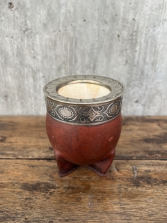 Mate imperial virola alpaca cincelada