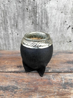 Mate torpedo virola alpaca cincelada - comprar online