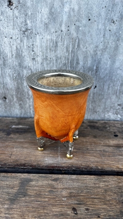 Mate camionero virola alpaca (base alpaca y bolitas)