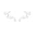 Brinco ear cuff curto orgânico - banho ródio