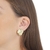 Brinco quadrado semi fosco - banho ouro - comprar online