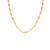 Colar choker de chapinha oval - banho ouro