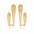 Brinco ear hook duplo - banho ouro