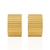 Brinco canelado - banho ouro - comprar online
