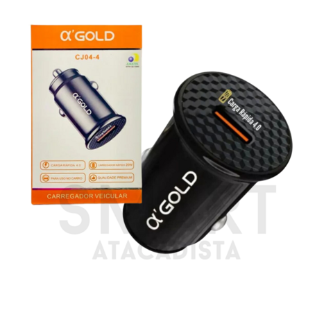 Carregador Veicular aGold c/ Entrada USB 4.0 20W CJ044