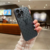 Capa de Silicone Premium AG GLASS Louis Vuitton com Tampa de Vidro Iphone 14