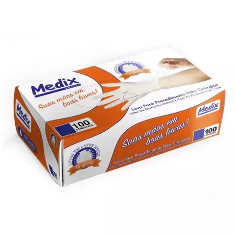 Luva Látex com Pó Medix