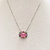 Conjunto Redondo Rosa Cravejado Prata - hannahacessorios