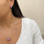 Conjunto Redondo Rosa Cravejado Prata