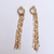 Brinco Oval Franja Dourado - comprar online