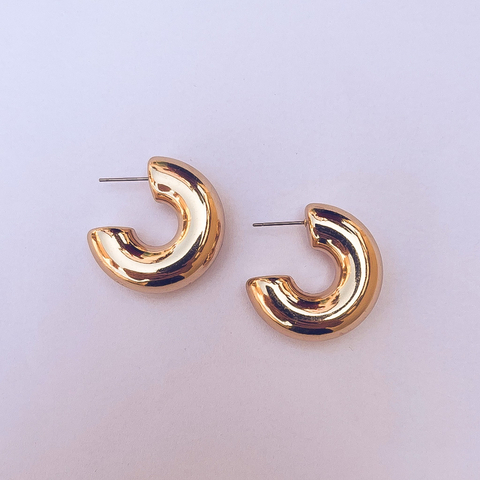 Argola Tubo P Dourada