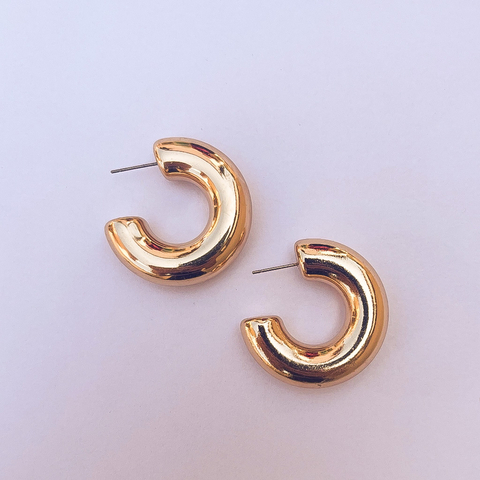 Argola Tubo M Dourada