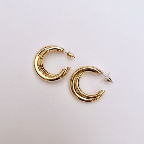 Argola Dupla Dourada