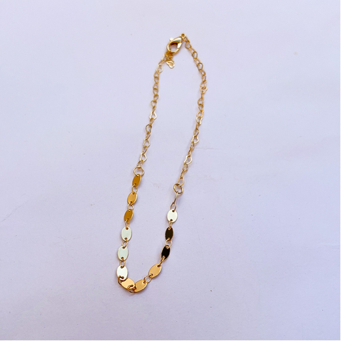 Tornozeleira Bolinha Dourada