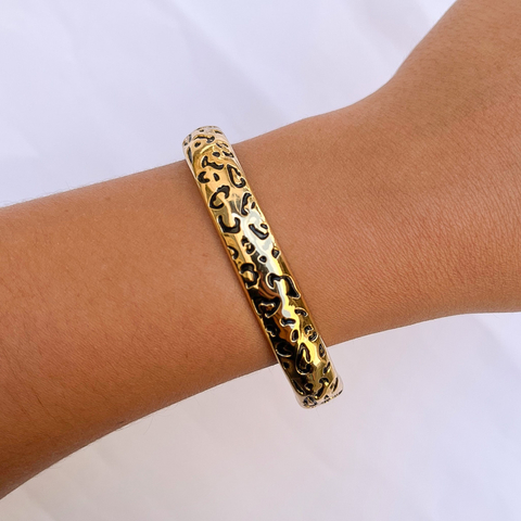 Bracelete Tigre Dourado 60mm