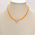 Colar Gota Cristal em Miçanga Laranja