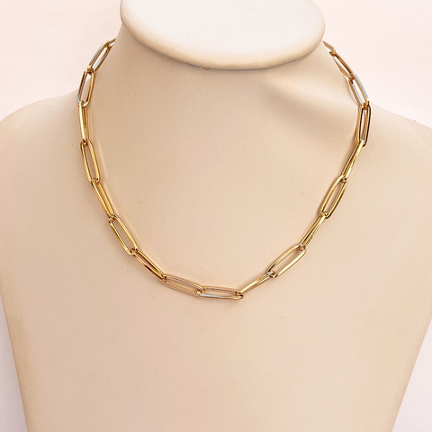 Colar Elos Largos Dourado