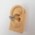 Piercing Fake Triplo Cravejado Prata