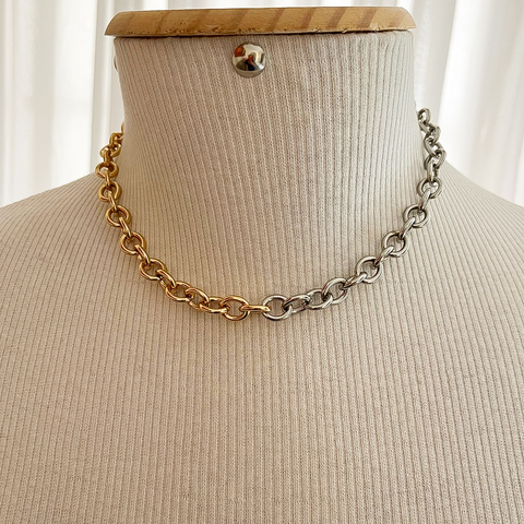 Colar Elos Português Dois Banhos