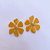 Brinco Flor Amarela Esmaltada