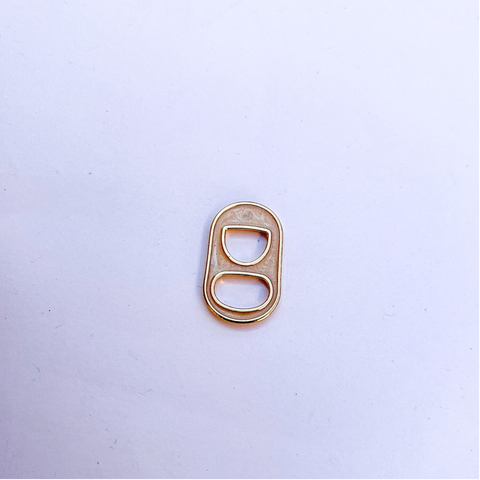 Pingente Lacre Branco/Dourado