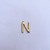 Pingente Letra N Dourado